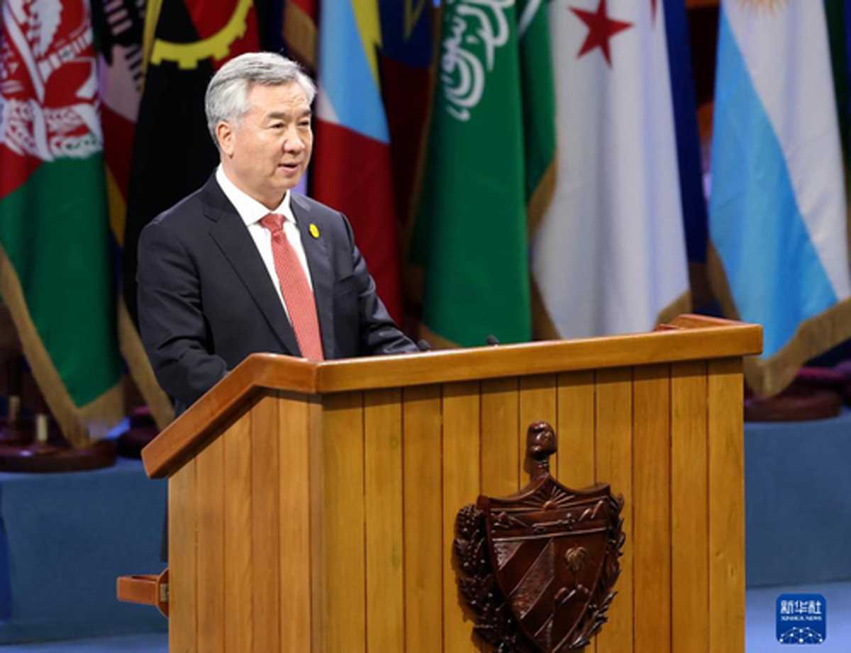 ली शी ने जी-77 और चीन शिखर सम्मेलन में भाग लिया